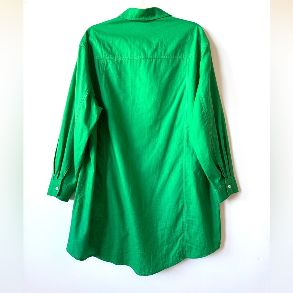 Rebecca Minkoff Green Cotton Shirt Dress - Picture 6 of 8